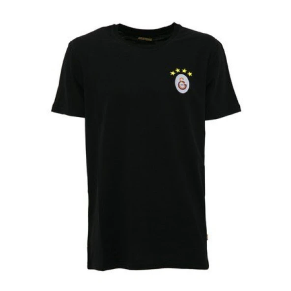 Galatasaray Lisanslı Siyah Logolu T-Shırt - 3