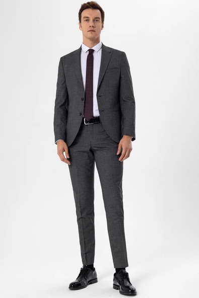 Slimfit Armürlü Takım Elbise - 3
