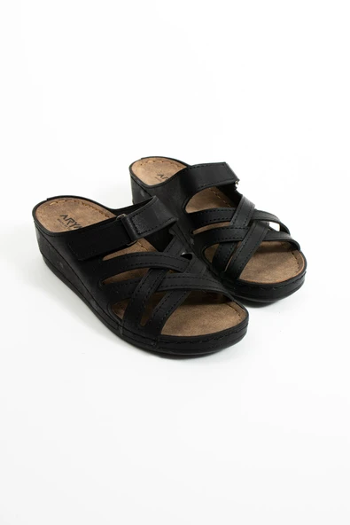 Albishoes Hafif Topuk 4,5 cm Kadın Yazlık Rahat Taban Günlük Terlik Anatomik Taban Kadın Terlik - 4