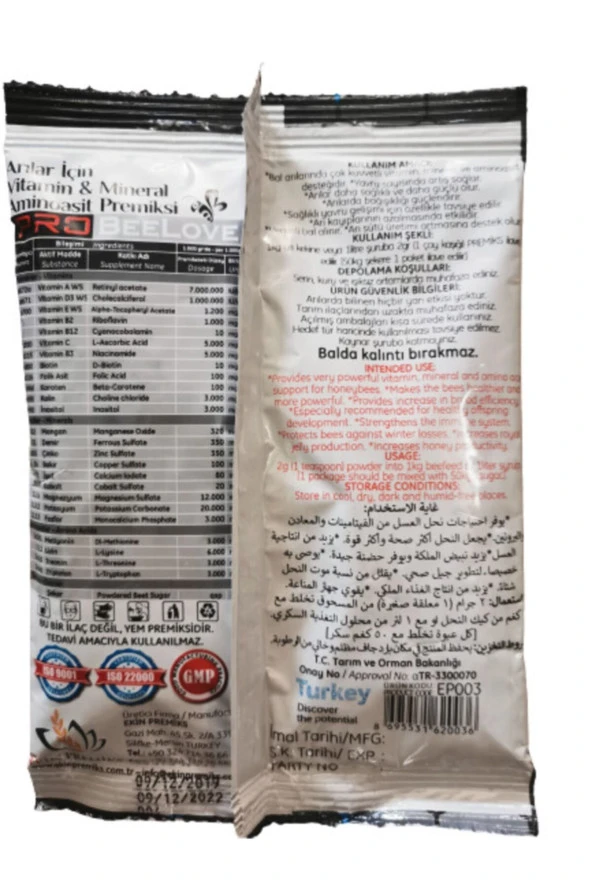 Pro Vitamin-mineral-aminoasit 1 Kutu = 10 Adet - 3