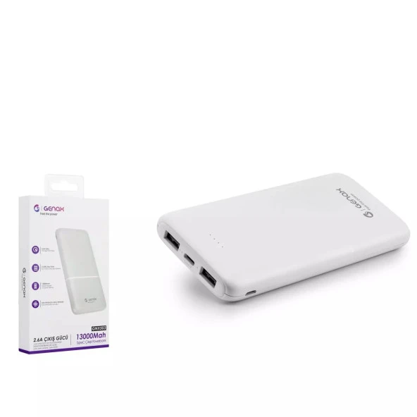 GENAX GNX503 POWERBANK 13000Mah PD ÇIKIŞ 2.6A