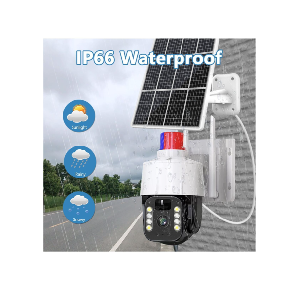 QASUL 5MP (Kablosuz) Kamera, Güvenlik İçin Güneş Enerjili Panel (Kablosuz) Dış Mekan Kamerası - 7