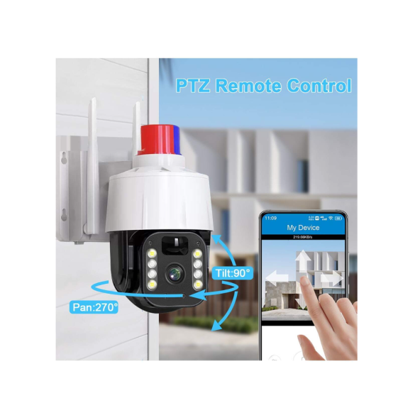 QASUL 5MP (Kablosuz) Kamera, Güvenlik İçin Güneş Enerjili Panel (Kablosuz) Dış Mekan Kamerası - 9