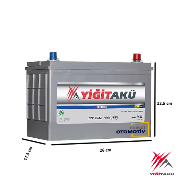 YİĞİT AKÜ 12 V 90 AH 700A(EN) - 2