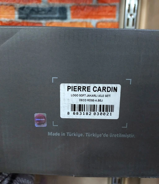 Pierre Cardin 6 Parça Jakarlı Aile Bornoz Seti-Logo Soft Decorose A.Bej - 3