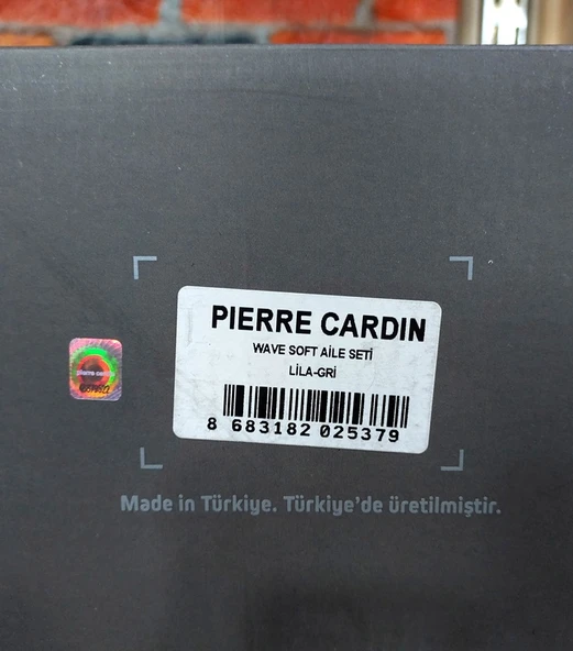Pierre Cardin 6 Parça Jakarlı Aile Bornoz Seti-Wave Soft Lila Gri - 4