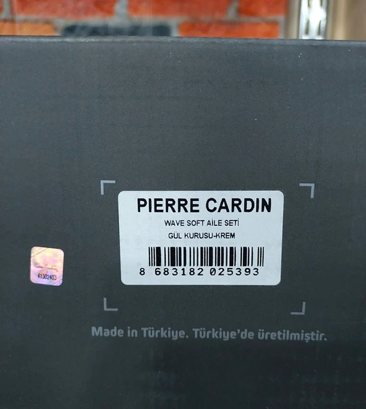 Pierre Cardin 6 Parça Jakarlı Aile Bornoz Seti-Wave Soft G.Kurusu Krem - 4