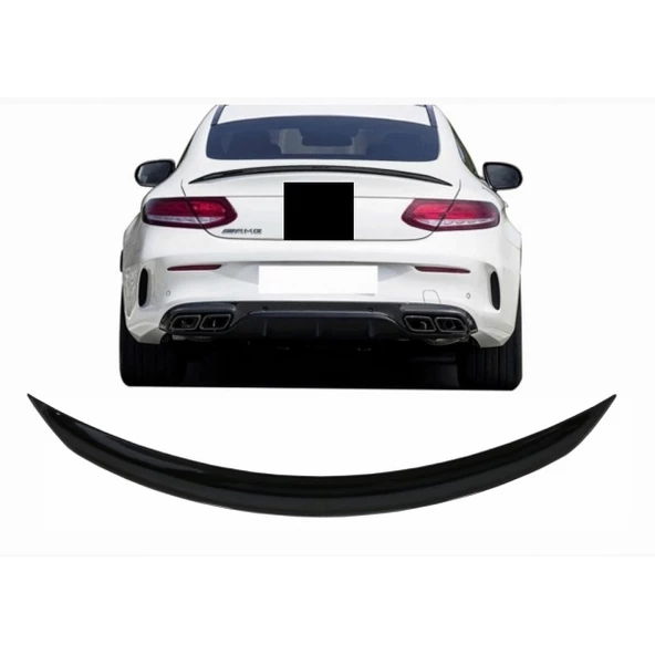 Mercedes C205 Coupe Uyumlu AMG Spoiler Boyasız Plastik