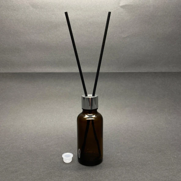 30 Ml Amber Cam Bambu Oda Kokusu Şişesi , Difüzör Şişe 30 cc  x 3 Adet - 3