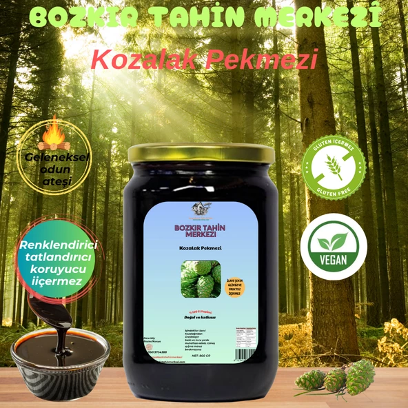 Bozkır Tahin Merkezi Çam Kozalağı Köy Pekmezi 800 gr (doğal)