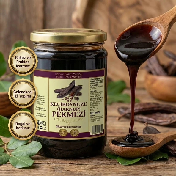 Bozkır Tahin Merkezi Keçiboynuzu (Harnup) Köy Pekmezi 800 gr (Doğal&Katkısız) ürün görseli 1