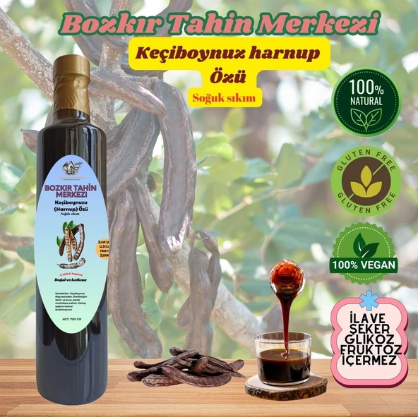 Bozkır Tahin MerkeziDoğal Keçiboynuzu (Harnup) Özü 700 gr - (soğuk sıkım&Şekersiz) - Resim 3