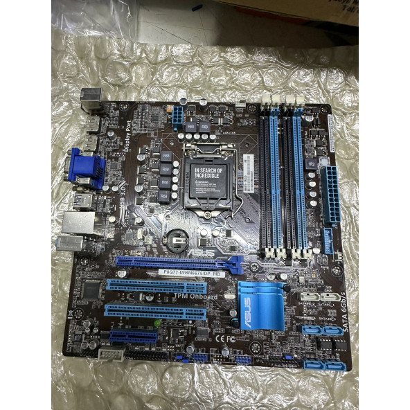 Asus P8Q77-M/BM6675/DP_MB Intel Socket LGA1155 DDR3 MASAÜSTÜ ANAKART 2 .EL 6  AY GARANTİLİ - 1