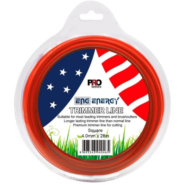 Energy Dörtköşe Turuncu Tırpan Misinası 4 mm 28 mt ürün görseli