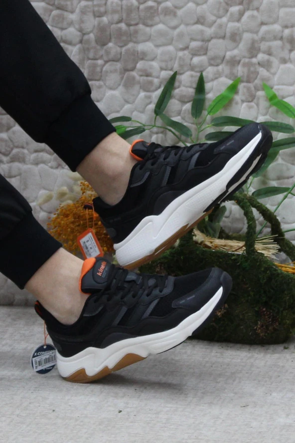 Kinetix Tıona Tx Siyah Turuncu Rahat Orijinal Ürün Erkek Spor Ayakkabı - Resim 5