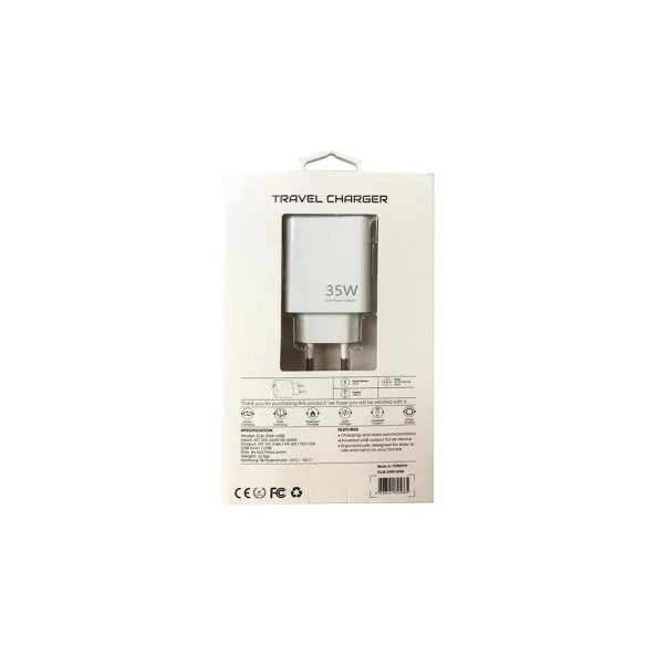 Elba USB 35 W Hızlı Şarj Akım Koruma EV Şarj Kafası Hızlı Şarj Aleti (Kablosuz Sadece Kafa) - 2