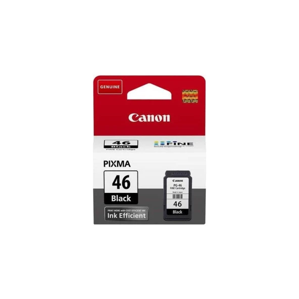 Canon PG-46 Black Siyah Mürekkep Kartuş E404-414-474 E3140 Orjinal Siyah Mürekkep Kartuş