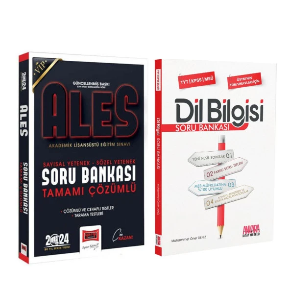 Yargı 2024 ALES ve AKM Dil Bilgisi Soru Bankası Seti 2 Kitap