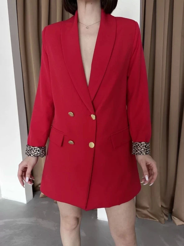 Kadın Blazer Caket - Kırmızı
