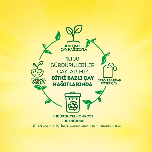 Lipton Yellow Label Siyah Çay Süzen Poşet Çay 100lü - 4
