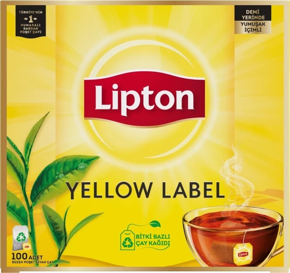 Lipton Yellow Label Siyah Çay Süzen Poşet Çay 100lü - 2