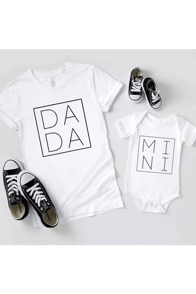 Baba Oğul Dada Mini Zıbın Tshirt (Tek Ürün Fiyatıdır Kombin Yapmak için 2 Adet Sepete Ekleyiniz)