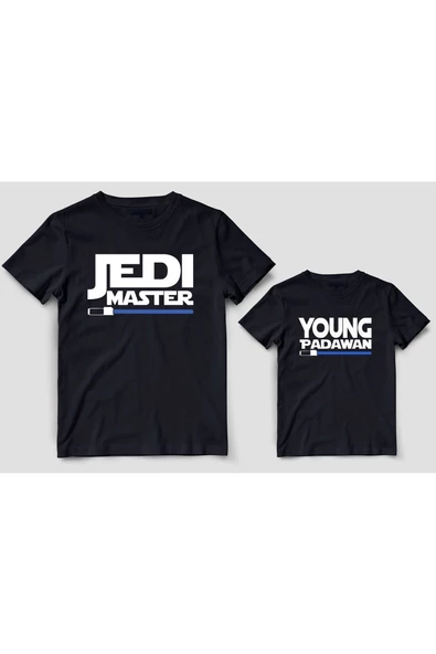 Baba Oğul Jedi Master Zıbın Tshirt (Tek Ürün Fiyatıdır Kombin Yapmak için 2 Adet Sepete Ekleyiniz)