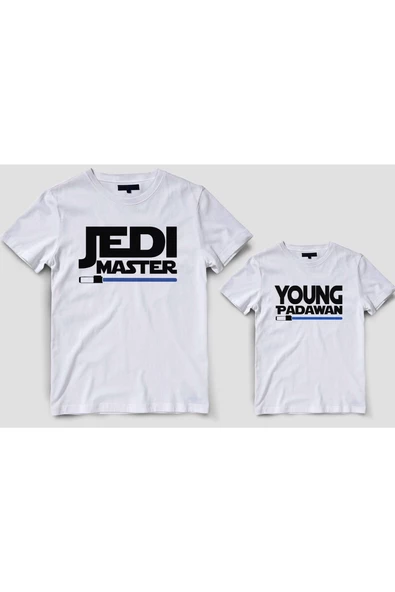 Baba Oğul Jedi Master Zıbın Tshirt (Tek Ürün Fiyatıdır Kombin Yapmak için 2 Adet Sepete Ekleyiniz)