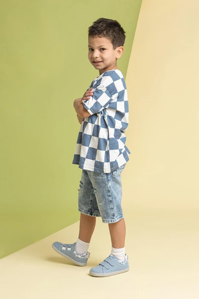 Smart Walker Recycled Canvas Eco Açık Mavi Barefoot Çocuk Ayakkabı - 4