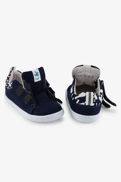 Smart Walker Recycled Canvas Eco Lacivert Barefoot Çocuk Ayakkabı - Resim 7