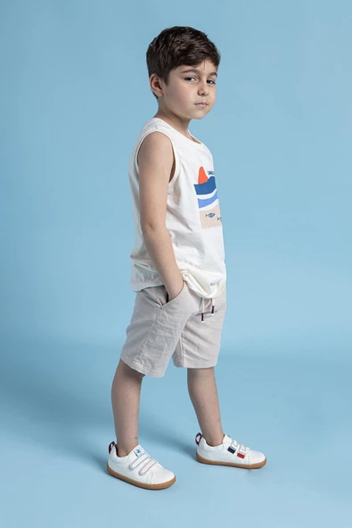 Smart Walker Recycled Canvas Eco Beyaz Barefoot Çocuk Ayakkabı - 5