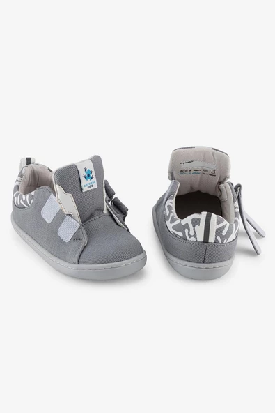 Hopfrög Kids Smart Walker Recycled Canvas Eco Gri Barefoot Çocuk Ayakkabı - 9
