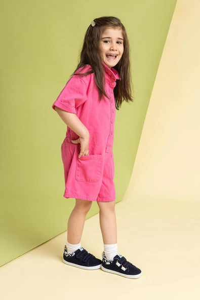 Smart Walker Recycled Canvas Eco Lacivert Barefoot Çocuk Ayakkabı - Resim 4