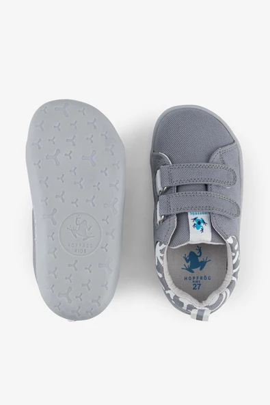 Hopfrög Kids Smart Walker Recycled Canvas Eco Gri Barefoot Çocuk Ayakkabı - 7