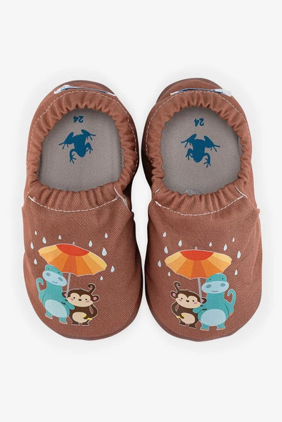 Umbrella Flower Hyper Tarçın Kahve Barefoot Akıllı Patik