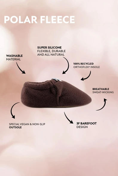 Polar Fleece Kahve Polar Barefoot Patik - 2