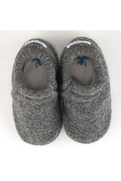 Hopfrög Kids Recycled Woo Wooly Yünlü Gri Barefoot Patik