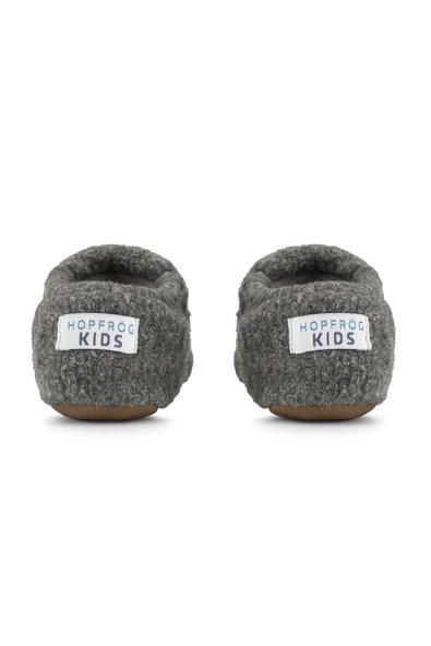 Hopfrög Kids Recycled Woo Wooly Yünlü Gri Barefoot Patik - Resim 5