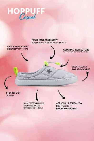 Hoppuff Casual Dinamik Gri Barefoot Çocuk Ayakkabı - 2