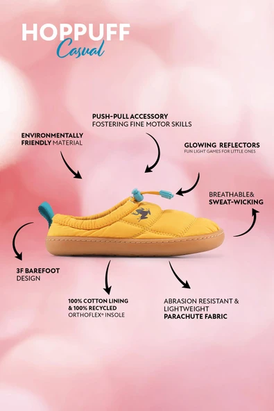 Hoppuff Casual Dinamik Sarı Barefoot Çocuk Ayakkabı - 2