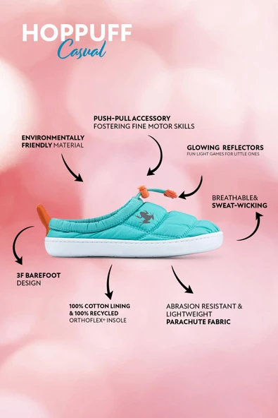 Hoppuff Casual Dinamik Yeşil Barefoot Çocuk Ayakkabı - Resim 2