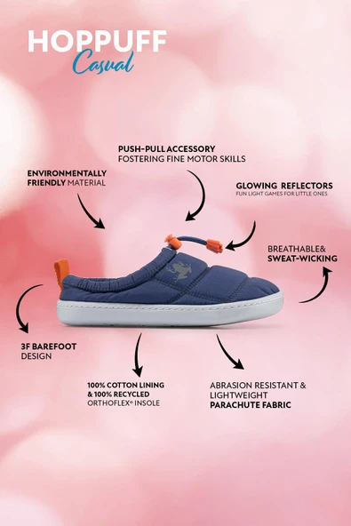 Hoppuff Casual Dinamik Lacivert Barefoot Çocuk Ayakkabı - Resim 2