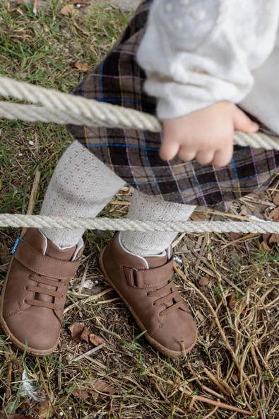 Hopfrög Kids Smart Walker High Top Süper Mat Havalı Gri Barefoot Çocuk Bot - 5