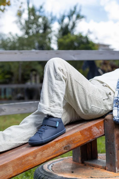 Hopfrög Kids Smart Walker High Top Süper Mat Haki Barefoot Çocuk Bot - 5