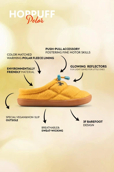 Hoppuff Polar Sarı Barefoot Çocuk Ayakkabı - Resim 2