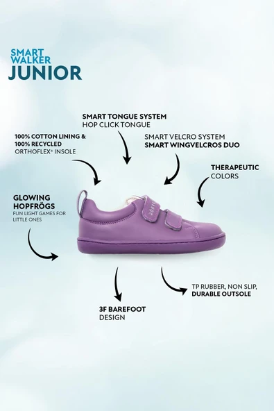 Smart Walker Junior Mor Işık Barefoot Çocuk Ayakkabı - Resim 2