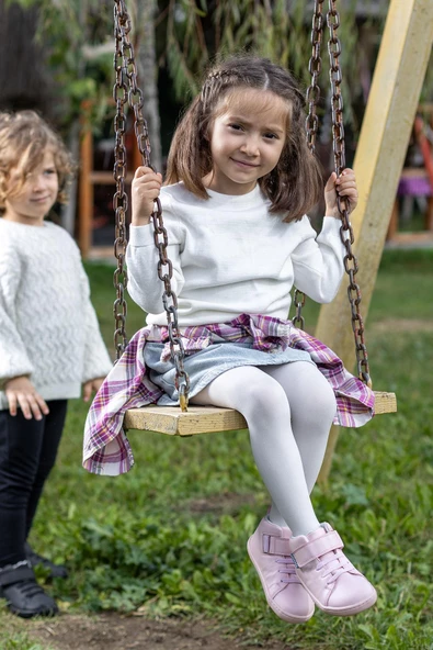 Hopfrög Kids Smart Walker High Top Pembe Işık Barefoot Çocuk Bot - 4