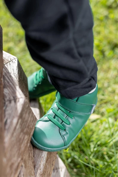 Hopfrög Kids Smart Walker High Top Süper Mat Siyah Barefoot Çocuk Bot - 5