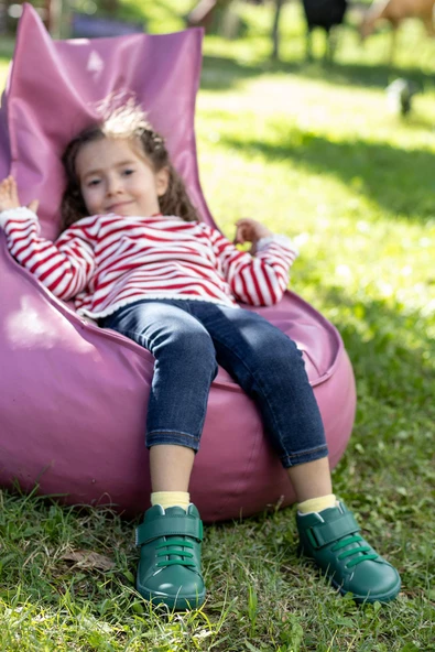 Hopfrög Kids Smart Walker High Top Yeşil Işık Barefoot Çocuk Bot - 4