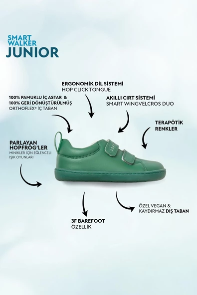 Hopfrög Kids Smart Walker Junior Yeşil Işık Barefoot Çocuk Ayakkabı - 2